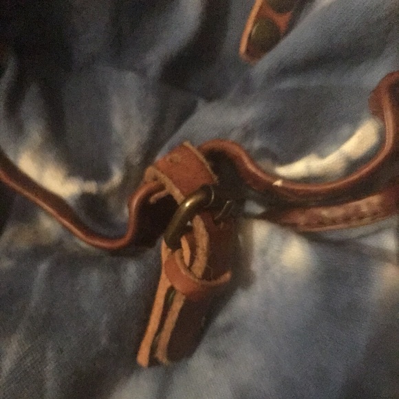 Ralph Lauren Blue Leather Backpack TieDie - Picture 4 of 6